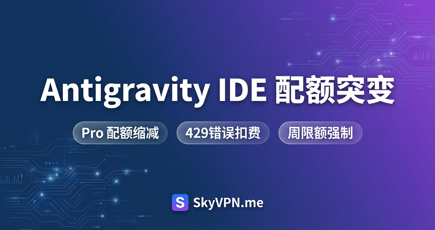 Antigravity IDE 大幅缩减 Pro 套餐用户的 claude/opus/sonnet 等模型的配额且强制周限额
