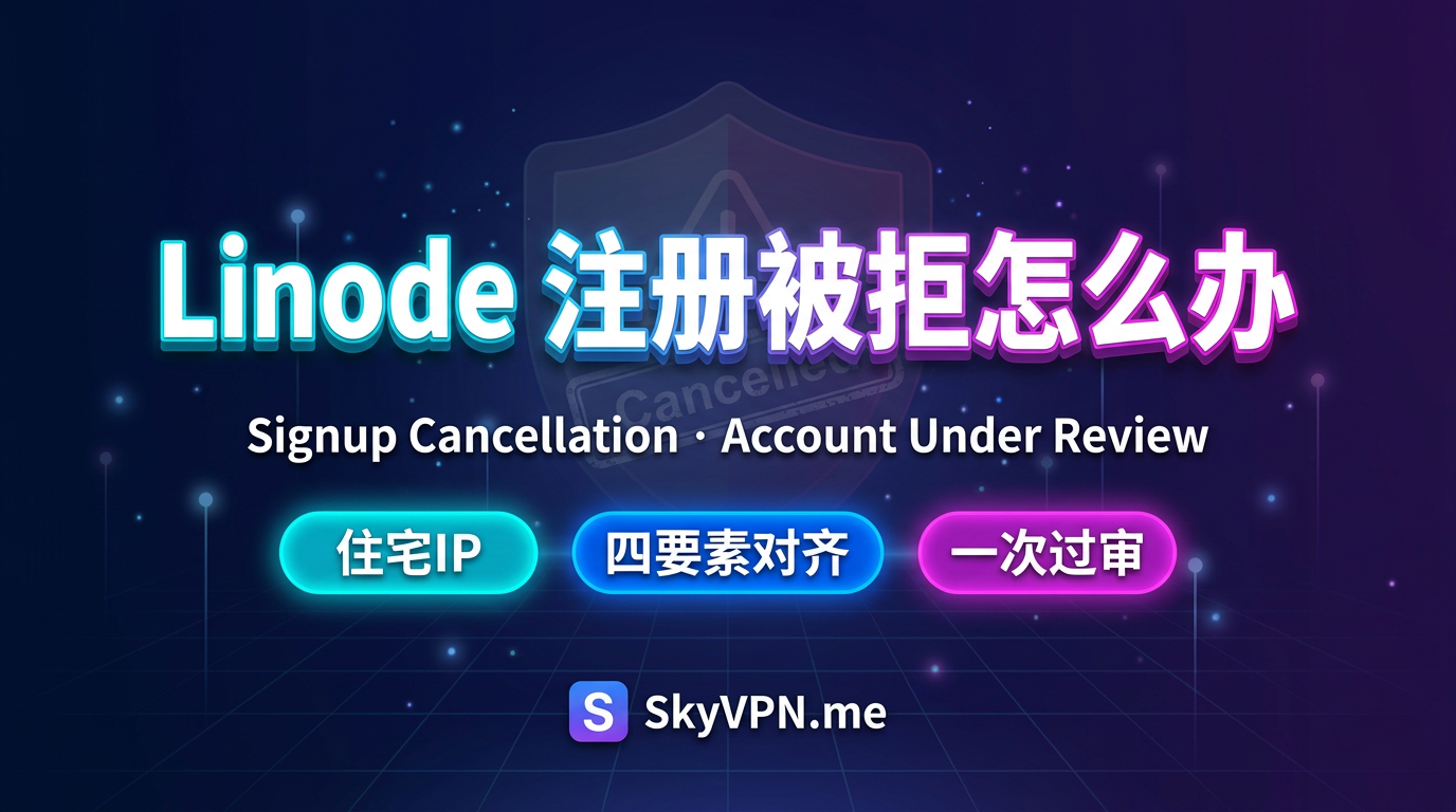 如何解决 linode 注册账户后出现 Signup Cancellation: Your account is currently being reviewed