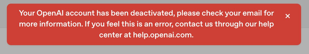 Your OpenAI account has been deactivated 账户被封及解决方法