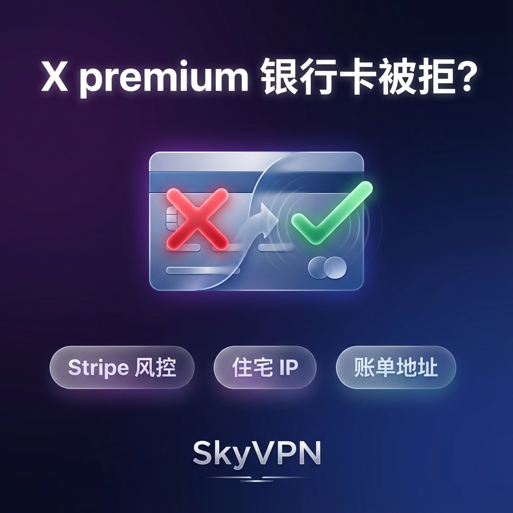 [亲测有效] X premium 您的银行卡被拒绝了