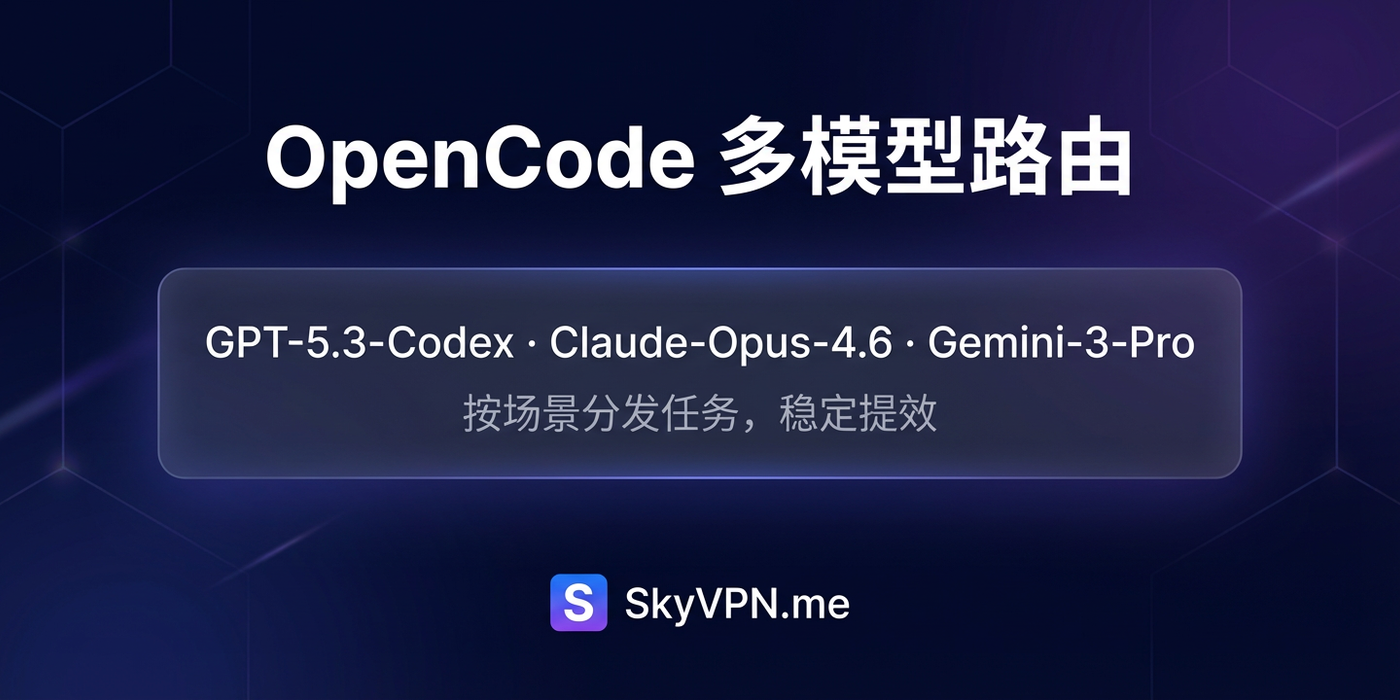OpenCode + GPT-5.3-Codex + Claude-Opus-4.6 + Gemini-3-Pro 多模型路由 omo 最佳编排配置 oh-my-opencode.json