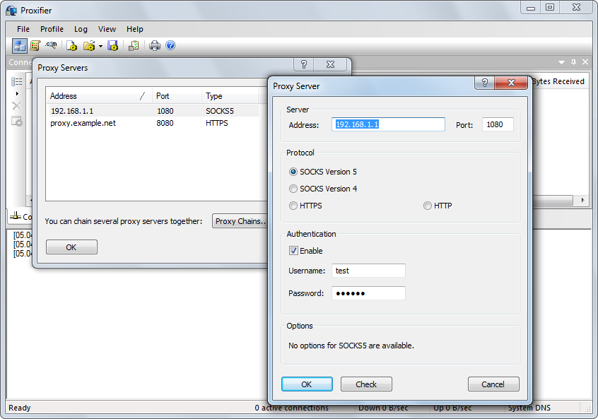 Proxifier 分流配置界面
